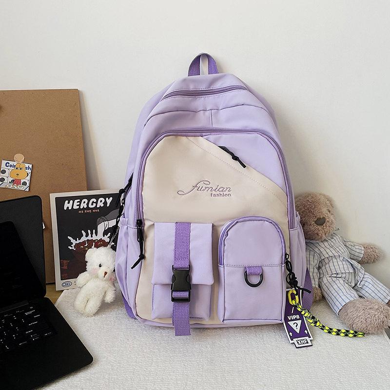 Schoolbag Japanese simple backpack trend literary campus student backpack female new Korean version female college student schoolbag