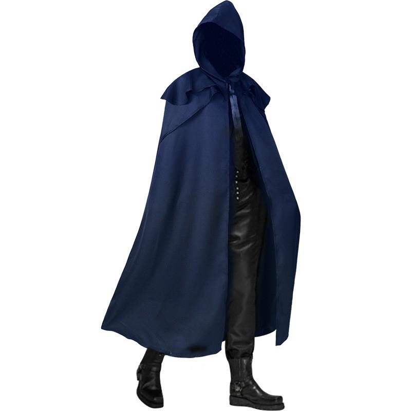 Medieval Hooded Gothic Coat Halloween Devil Wizard Death Cloak Robe Women