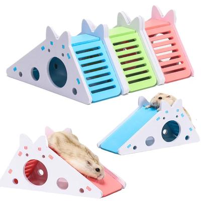 Montiertes Hamster-Rutschenspielzeug Meerschweinchen Goldhamster Holzbunt Hamsterhaus Kleintierkäfig Spielzeug Hamster