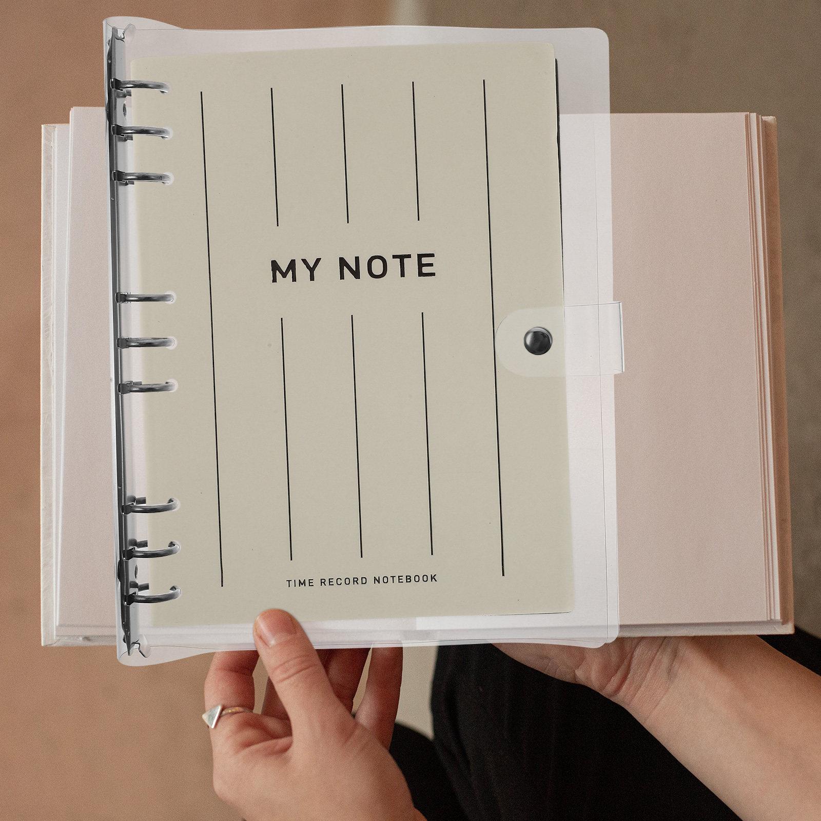 Clear Binder Notebook Shell Plastic B5 Scrapbook Loose Leaf Notebook Cover Office School Supplies 9 Hole Binder China Mainland