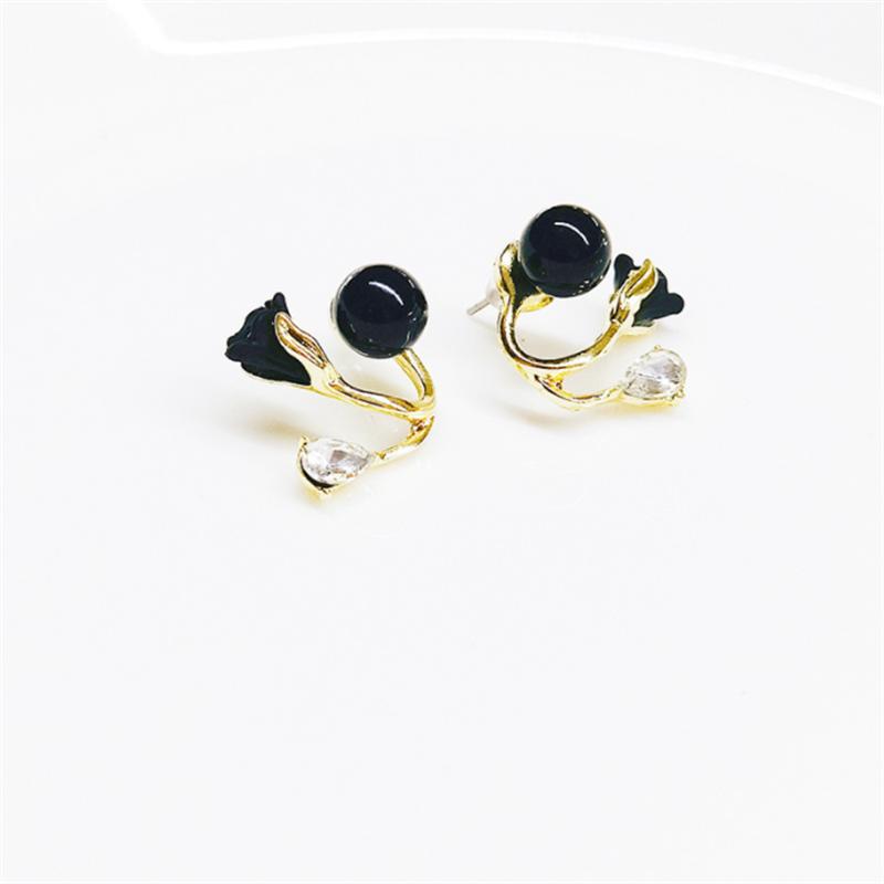 Tulip Flowers Stud Earrings for Women Korean Creative Design Temperament Personality Jewelry Girl Gift Brincos