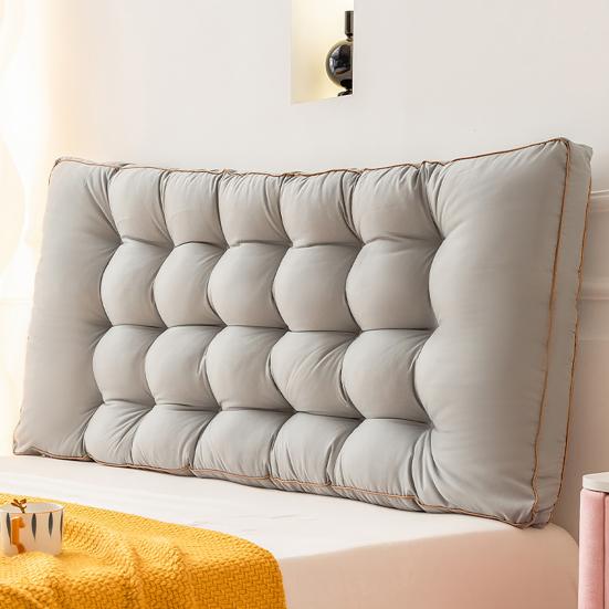 Headboard Pillow Headboard Backrest with Elastic Strap Bed Waist Support Cushion Daybed Bolster for Dorm Bedroom Sitting Reading