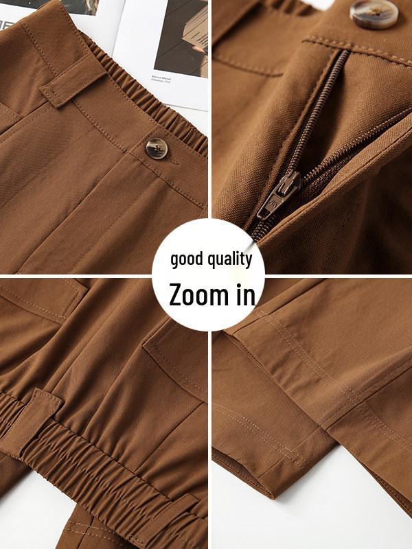 Stylish High-Waisted Wide-Leg Pants 2026: Women's Slimming Casual Spring/Autumn Pants