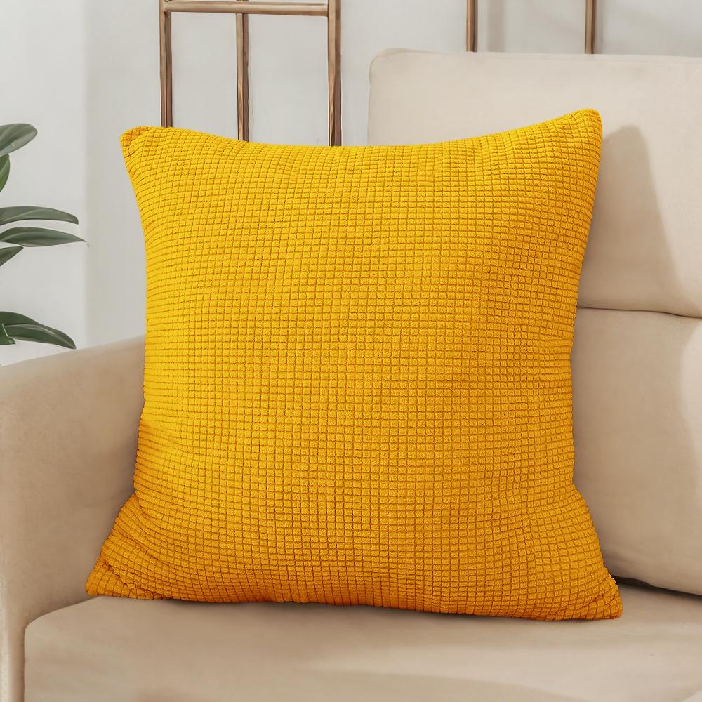 40x40 45x45 50x50 Housse de coussin Jacquard Couleur Unie pour Canapé Bureau Coussin lombaire Housse de coussin Décoration de Maison
