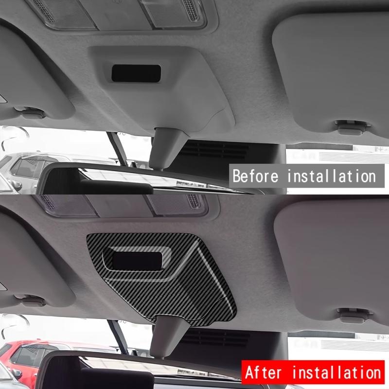 For Daihatsu MOVE 2025 2026 ABS Carbonfiber Emergency Indicator Light Housing Cover Roof Decorative Frame Interior Accessories