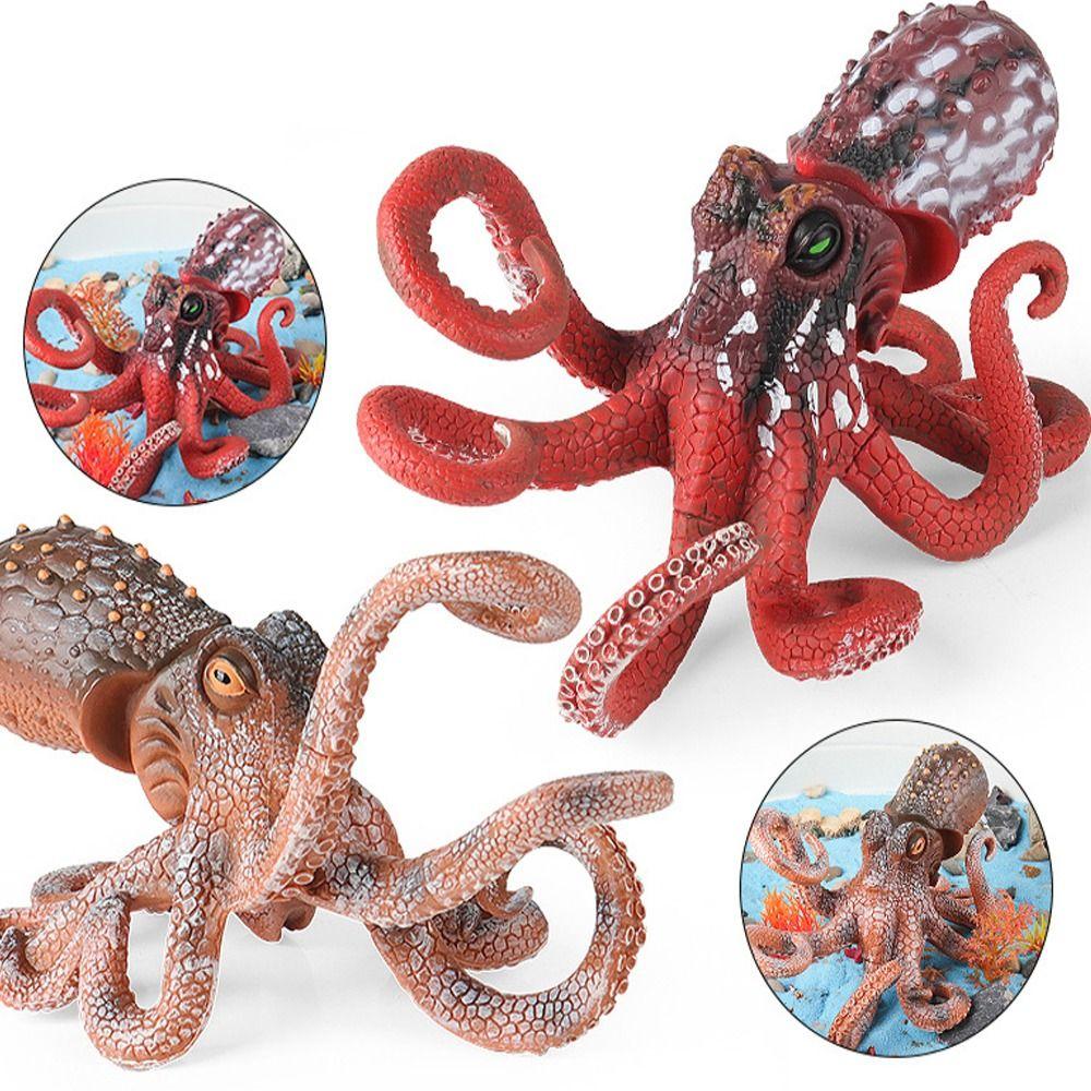 Wild Large Octopus Model Plastic Ocean Animal Statue  for Home Decor Office Display