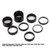 8-Piece Aluminum Alloy Lens Adapter Rings for Telescopes and Astronomical Telescopes, 3/5/7/10/12/15/20/30mm Extension Tubes