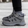 2024 Winter Women Men Boots Plush Leather Waterproof Sneakers Climbing Hunting Shoes Unisex Lace-up Outdoor Warm Hiking Boot Man