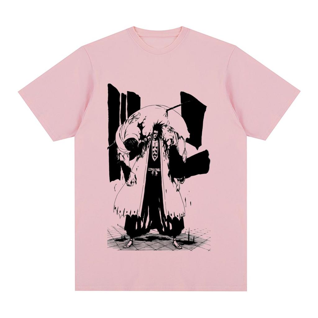 Anime Bleach Zaraki Kenpachi Vintage T-shirt Graphic Punk Harajuku Cotton Men T Shirt New Tee Tshirt Womens Tops