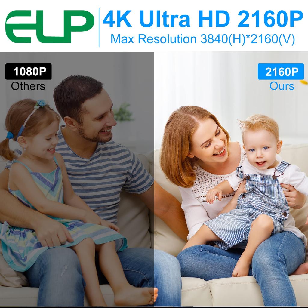 ELP 4K USB Camera with Microphone Manual Zoom Webcam Varifocal PC Camera for Computer Mini UVC Webcam IMX317 Varifocal Audio Video with USB Camera 8mp