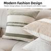 Strukturiertes Design Boho Wurfkissenbezüge 18x18 Zoll Strukturierter gestreifter Kissenbezug Heimdeko