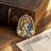 Faith Symbol Brooch Sacred Heart of Jesus Brooch Confirmation Souvenir Christian Accessory