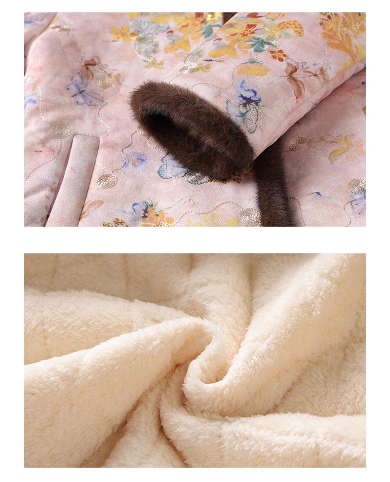 2025 New Style Winter Velvet Cotton Jacket for Middle-Aged & Elderly Women: Short, National & New Chinese Style.