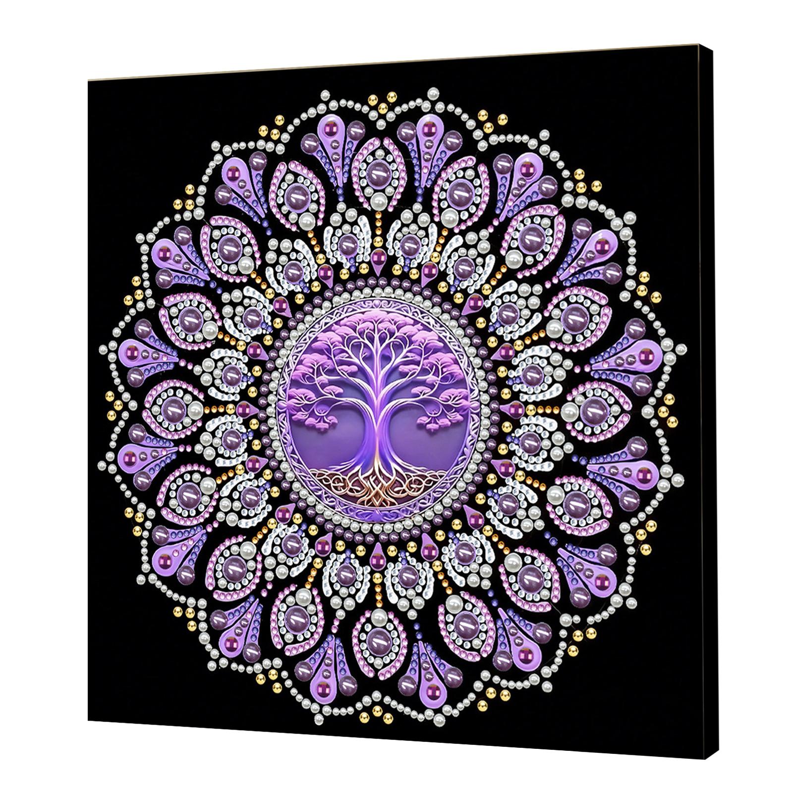 

DIY Mandala Pearl Art Painting for Adults Home Wall Decor Pearl Gem Paintings Picture Arts Craft 25x25cm With Frame