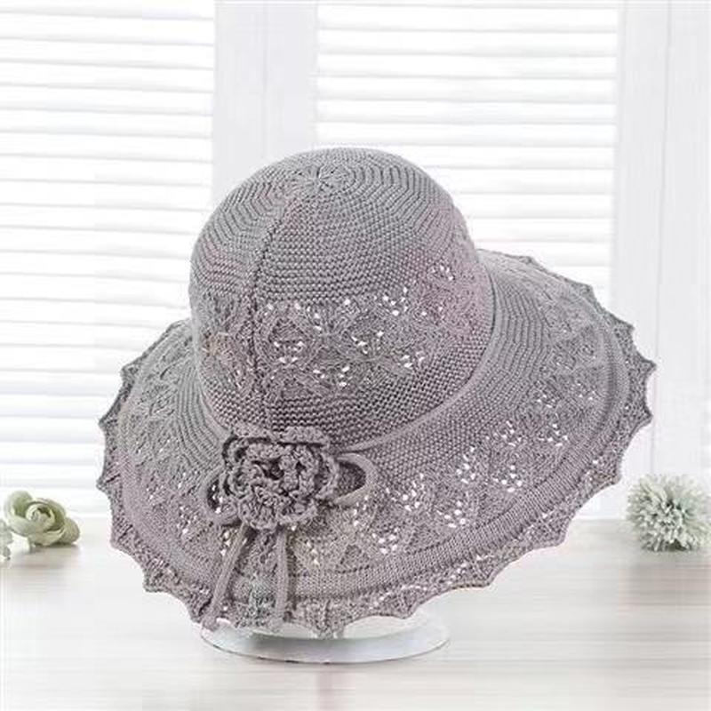 Women's Spring and Summer Thin Sun Hat Foldable UV Protection Sun Hat Straw Hat