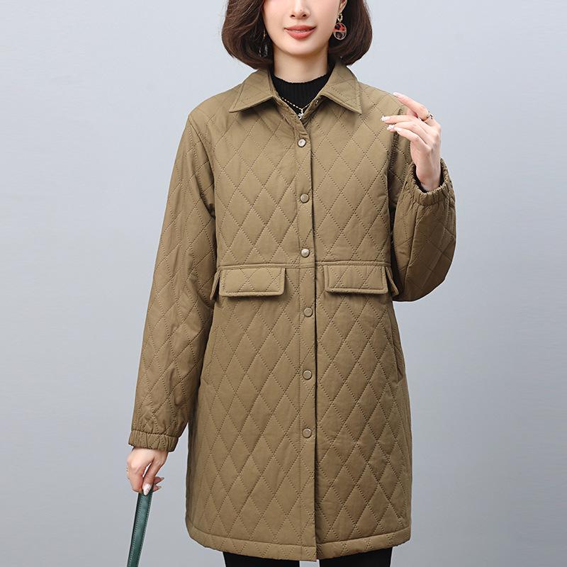 

Cotton-Padded Mid-Length Coat XL серый