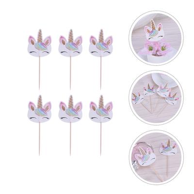 72 Stuks Papieren Bekers Eenhoorn Cake Topper Decoratie Verjaardagsfeest Traktatie Prikkers Decoratie