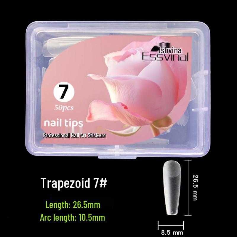 Matte Mandelfarbene Wassertropfen-Press-On-Nägel - Dünn, Nahtlos, Transparent, Dual-Use Aufklebbare Nagelverlängerungen