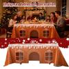 2026 Christmas Spiced Cake House Tablecloth Merry Christmas Decorations or Home 2026 Xmas Table Cover Happy New Year Gifts