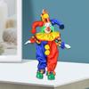 38cm Colorful Costume Smiling Porcelain Clown Figurine Dolls for Creative Gift Home Decors and Festives Celebration