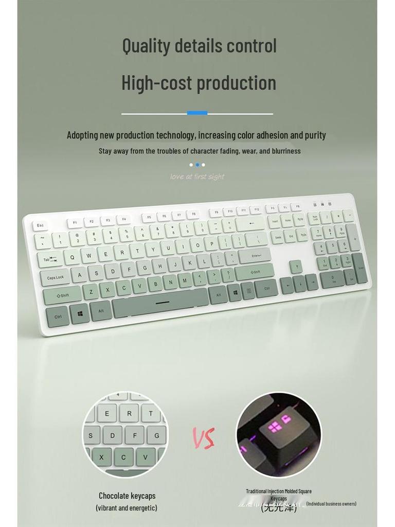 Wireless Esports Gaming Keyboard and Mouse Set - Silent for Desktop, Laptop, or Office Use