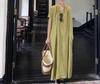 Women's French Linen Pleated Smock Dress
