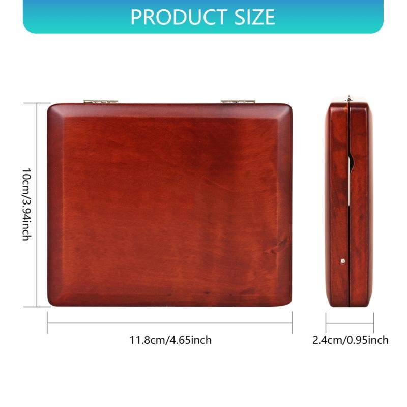 Portable Bassoon Reed Organizer Case Portable Wood Storage Box Reed Holder Protective Case Wood Texture for 5 Reed