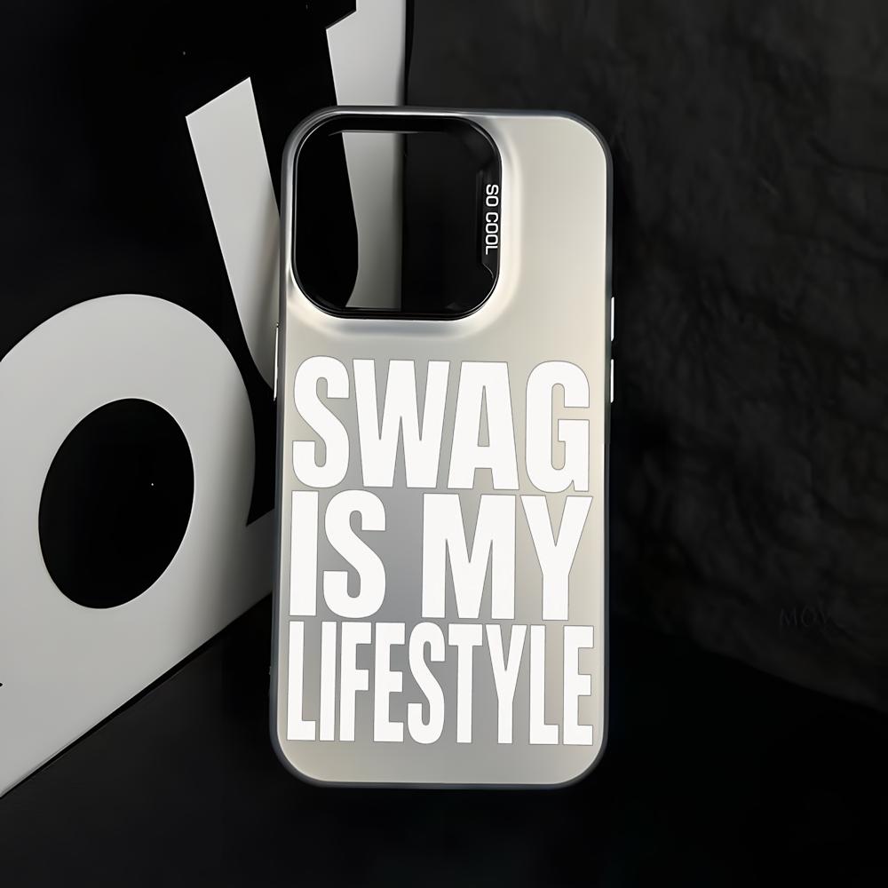 Hip-hop Swag logo lifestyle moda Custodia per Telefono Per lMDColor Guscio Argento Per lPhone 17 16 e 15 14 13 12 11 Pro Max Plus