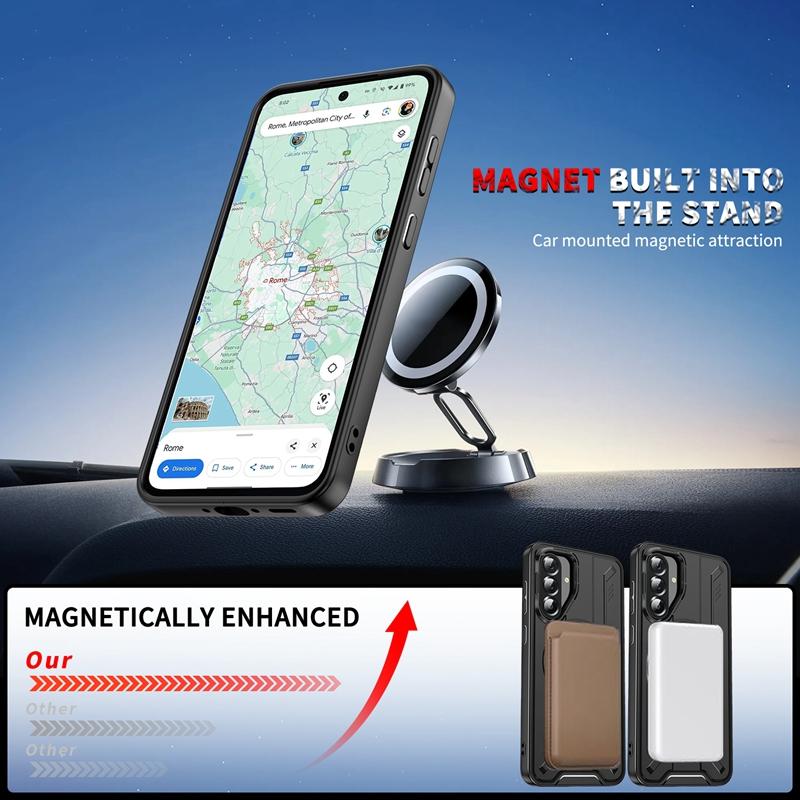 For Samsung Galaxy A56 5G Case Armor Shockproof Car Magnetic Ring Stand Cover For GalaxyA56 A56 A 56 Camera Lens Protect Funda