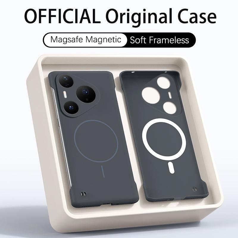 Ultra Thin PC Matte Frameless Case For Huawei Pura 80 70 Ultra P60 P50 P40 Mate 70 60 50 40 30 Pro Magnetic Shockproof Cover