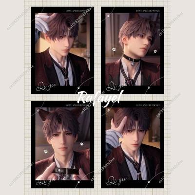 4 Sheets/Set Love and Deepspace Sylus Rafayel Zayne Xavier Caleb Anime Cosplay Postcard Collection Card Notebook Card for Fans