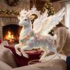 2D Red Golden Ram Christmas Hanging Ornament With Exquisite Details Glossy Finish For Christmas Tree Home Holiday Party Decorati