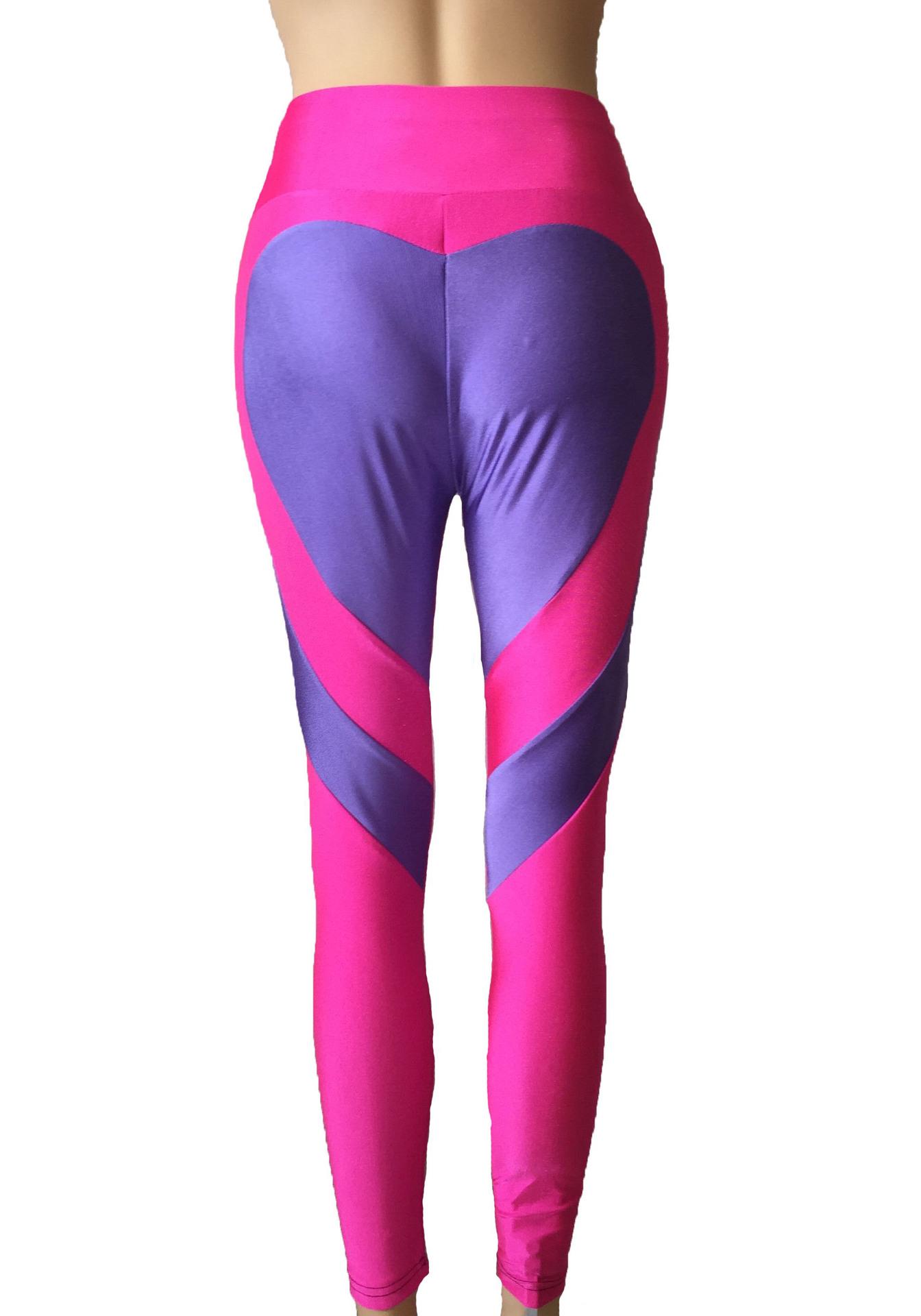 

2026 European & American High-Waisted Butt-Lifting Leggings with Heart Splicing XL