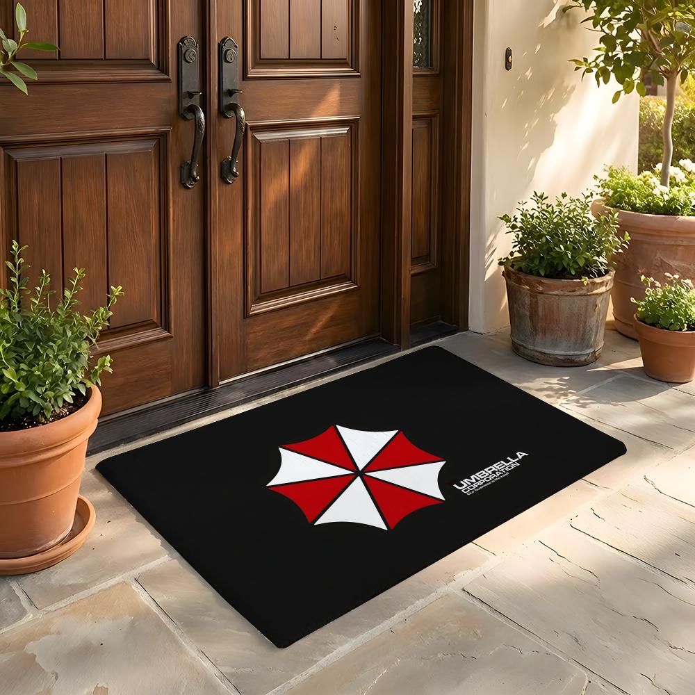 Tappetino Morbido Tappeto in Flanella Antiscivolo Assorbente per Bagno Camera da Letto Decorazione Casa Film Horror Umbrella Corporation anime