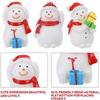 8pcs Mini Fairy Snowman Figurine Miniature Snowman Figurines Resin Snowman Ornament Xmas Party Favors for Christmas Party Desktop Decoration -Yx