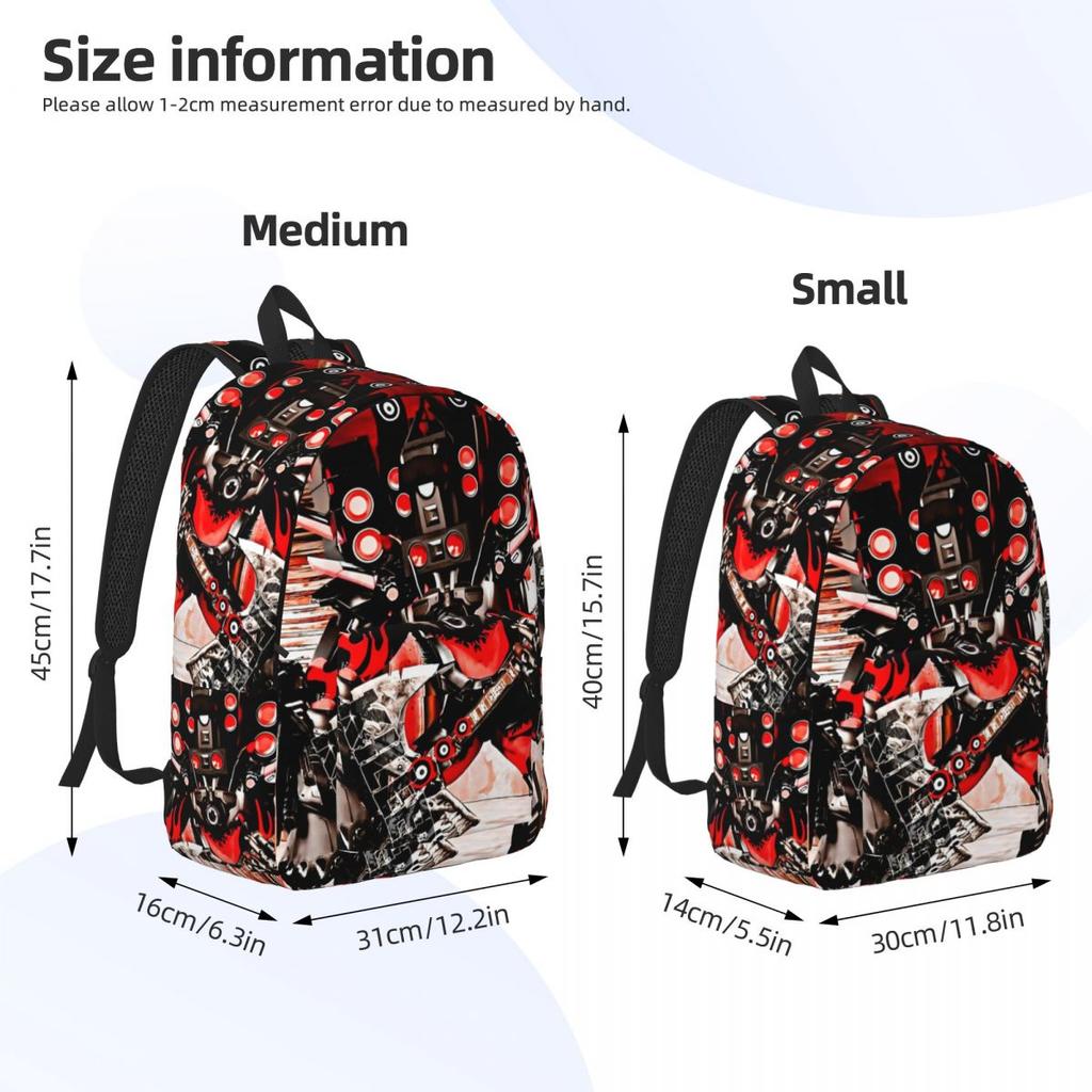 Skibidi Toilet Speakerman Backpack Men Women Cool High School Work Daypack Funny Humor Cartoon College Canvas Bags Lightweight