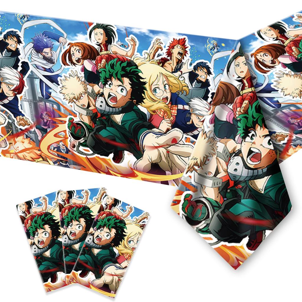 My Hero Academia Feste di Compleanno a Tema Decorazioni Set Palloncini Stoviglie Tovaglie Topper per Torta Articoli per Feste Baby Shower