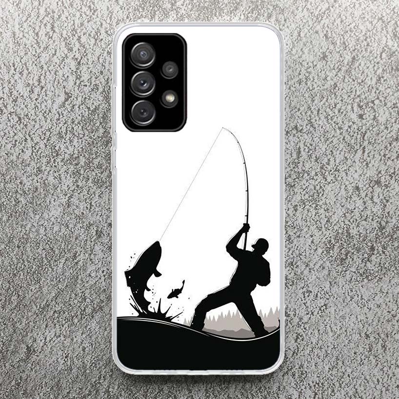 Jagd Angeln Mann Druck Weiche Hülle für Samsung Galaxy A52 A51 A50 A42 A32 A22 A12 Handyhülle A41 A31 A21S 71 A30S A20S A10S A4
