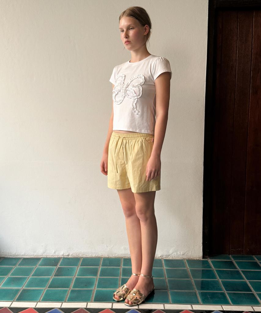 SINOON Basic Point Label Shorts (Yellow)