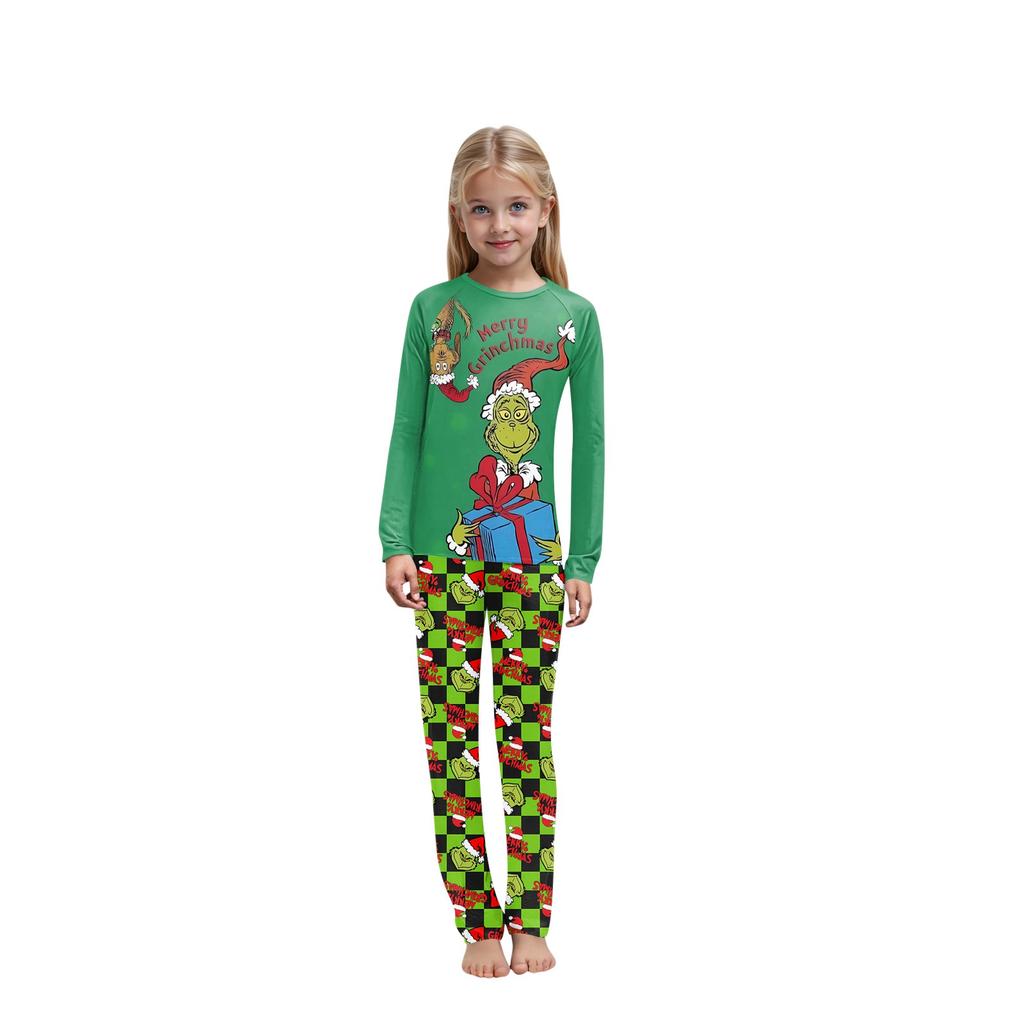 Christmas Prints Family Matching Long Sleeve Tops+Pants Set Family Matching Sets