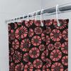 Black Coral Printed Bath Shower Curtain Waterproof Decorative Home Decoration 180X175Cm (6Ft X 5Ft)