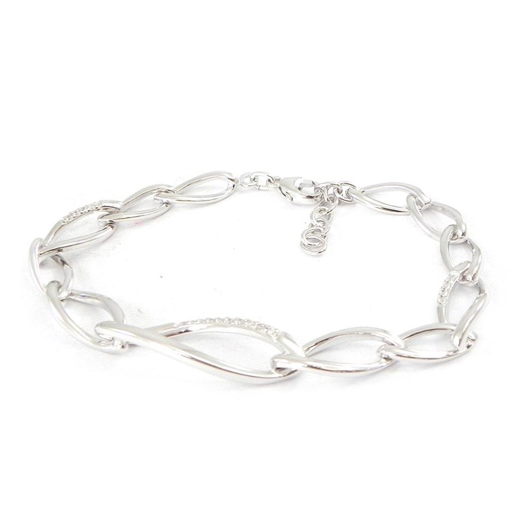 Altesse [I3172] - White 'Goddess' Silver Bracelet