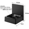 Yamazaki Magnetic Pet Food Bowl Black W14.5xD14xH14.5cm Tower 10044