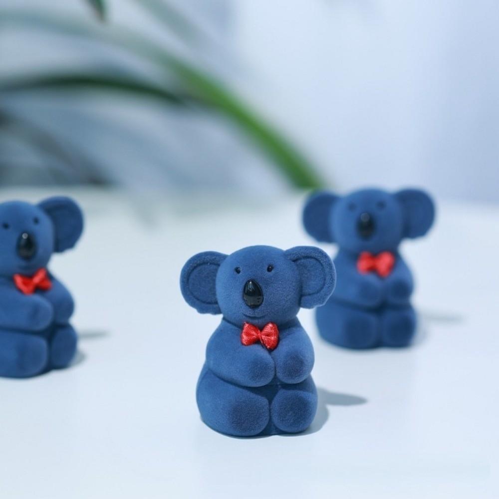 Octopus Animal Flocked Jewelry Box Lion Koala Necklace Organizer Mini Puppy Ring Box  Couples