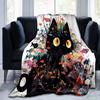 1pc Colorful Fish & Kitten Blanket  Soft Throw for Home Decor, Gift Idea, Living Room, Travel, Camping, Car Blankets
