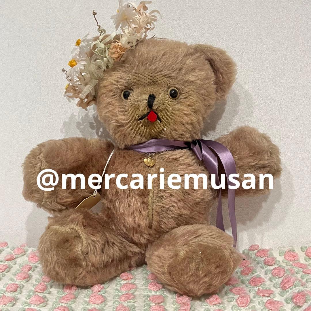 

[USED] Excellent condition Character Novelty Teddy Bear with ribbon necklace