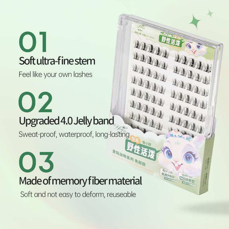 Clusters Eyelashes Glue-free False Eyelashes Natural Eyelash Manga Lashes Soft False Eyelashes Daily Makeup