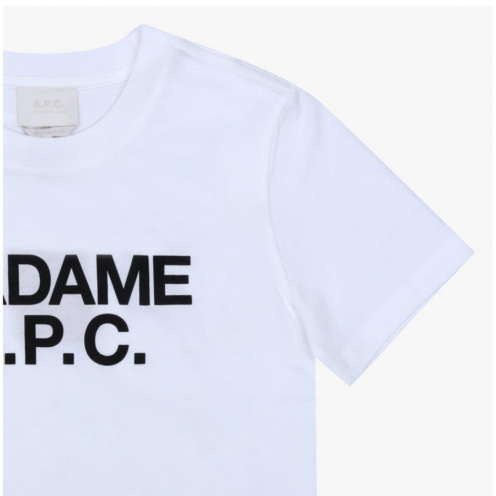 A.p.c Damen S Cropped T-Shirt Aab Weiß F26559