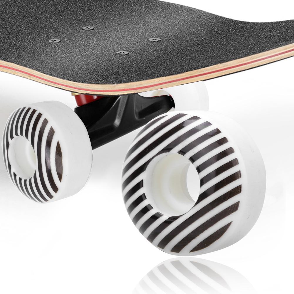 

4PCS 95A PU White Stripe 52x30mm Skateboard Double Rocker Wheel Downspeed Sliding Wheels