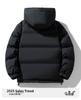 Men's 2025 Thickened Down Cotton Hooded Winter Jacket for Cold Protection Workwear
